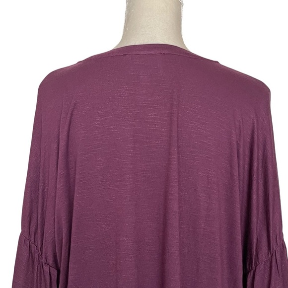 Olive + Oak Boxy Oversized Flare Sleeve Top Purple Women’s Size S - Picture 5 of 8